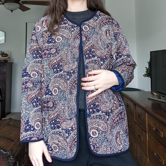 Vintage Paisley Pattern Quilted Jacket - Picture 1 of 5